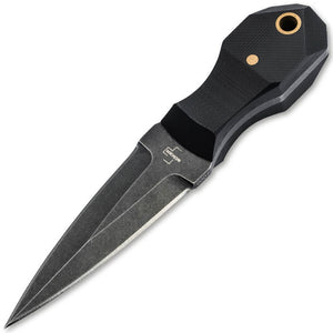 Boker Plus Pocket Rocket Black G10 D2 Steel Fixed Blade Knife w/ Sheath P02BP0002