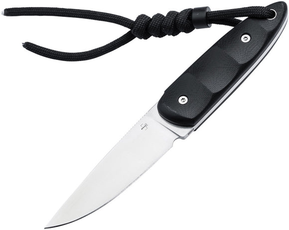 Boker Plus Pollywog Black G10 Nitro-V Fixed Blade Knife w/ Sheath P02BP0005