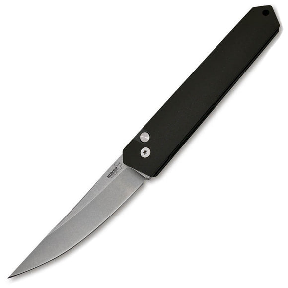 Boker Plus Automatic Kwaiken Knife Button Lock Black Aluminum 154CM Blade P06EX291