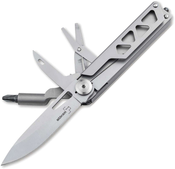 Boker Plus Specialist 6-In-1 Gray Stainless Half-Tool Multi-Tool Knife P09BO831