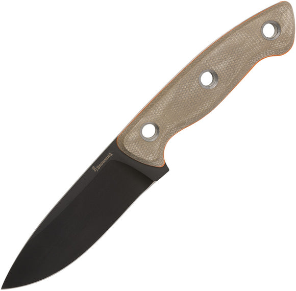 Browning Small Desolation Tan Micarta 440C Stainless Fixed Blade Knife 0508B