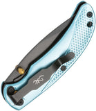 Browning Prism Linerlock Sky Blue Aluminum Folding 7Cr17MoV Pocket Knife 0528