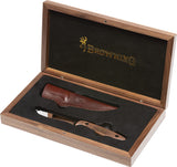 Browning Medallion Box Set 2024 LTE Walnut Wood 440C Fixed Blade Knife 0539B