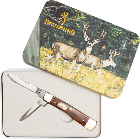 Browning 2025 Gunstock Folding knife Gift Tin 0573