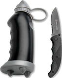 Browning Aquaforce Linerlock Tactical Folding Knife & Water Bottle Combo 147BL