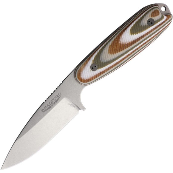 Bradford Knives Guardian 3.5 Snow Camo G10 Bohler N690 Fixed Blade Knife 35S127