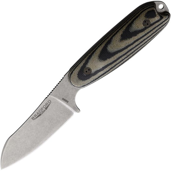 Bradford Knives Guardian 3.5 Camo G10 N690 Sheepsfoot Fixed Blade Knife 35SF109  -On Sale