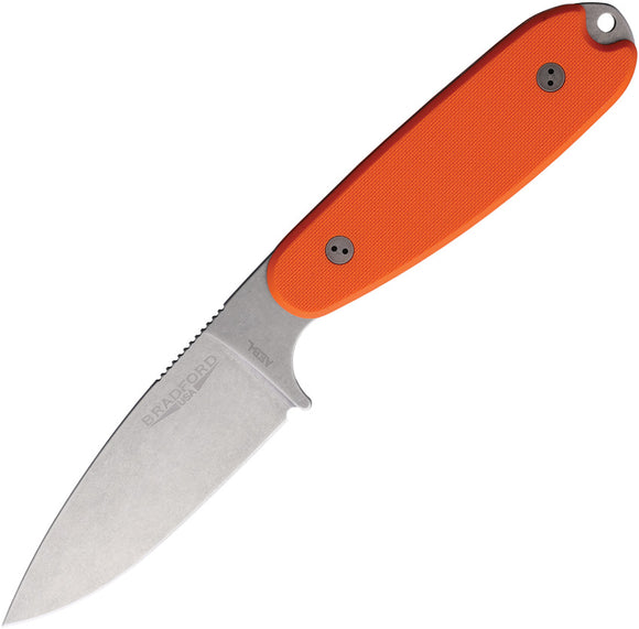 Bradford Knives Guardian 3.5 Ultralite Orange G10 AEB-L Fixed Blade Knife 35U005A