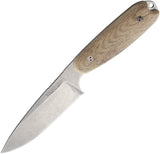 Bradford Knives Guardian 3.5XL Natural Micarta AEB-L Fixed Blade Knife 35XL104A
