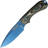 Bradford Knives Guardian 3 Green G-Wood Blue PVD AEB-L Fixed Blade Knife 3FE128PA