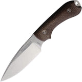 Bradford Knives Guardian 3 Brown Burlap Micarta Bohler N690 Fixed Blade Knife 3FE132