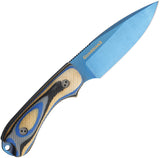 Bradford Knives Guardian 3 Brown G-Wood Blue PVD AEB-L Fixed Blade Knife 3FE201PA