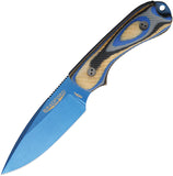 Bradford Knives Guardian 3 Brown G-Wood Blue PVD AEB-L Fixed Blade Knife 3FE201PA