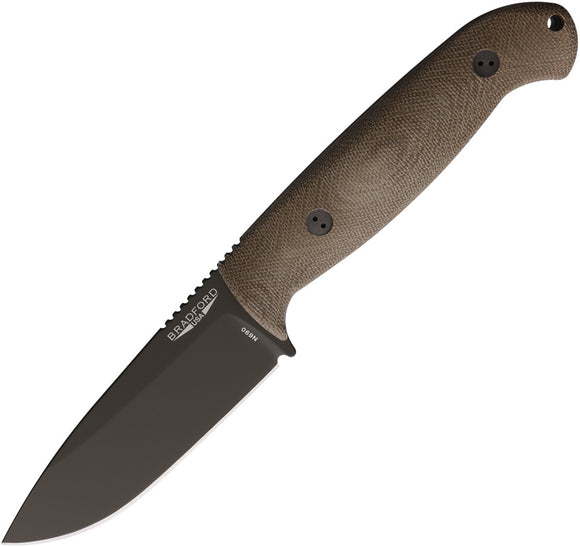 Bradford Knives Guardian 4.5 OD Green Bohler N690 Fixed Blade Knife 45S102OD