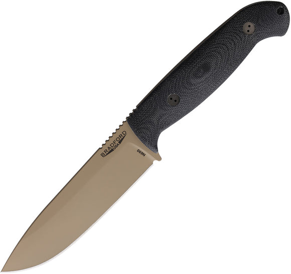 Bradford Knives Guardian 5.5 Black Micarta Bohler N690 Fixed Blade Knife 55S101CB