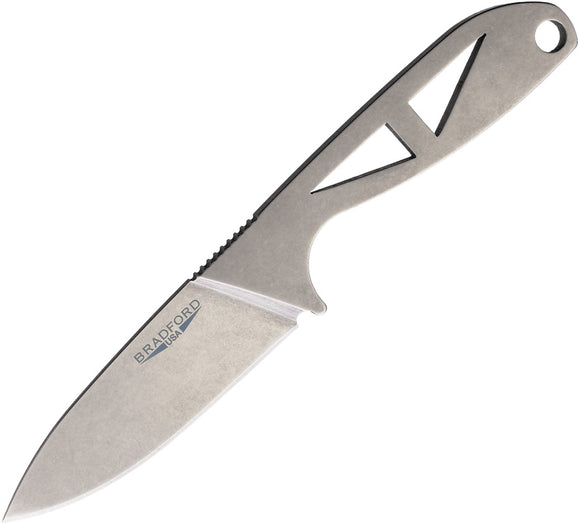 Bradford Knives G-Necker Stonewashed Nitro-V Fixed Blade Knife w/ Sheath GNNS