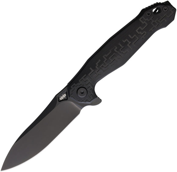 Brous Blades Bygones Linerlock Blackout G10 Folding D2 Steel Pocket Knife 278