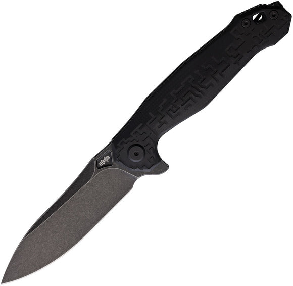 Brous Blades Bygones Linerlock Black G10 Folding Acid Stonewash D2 Steel Pocket Knife 279