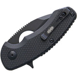 Brous Blades SSF Silent Soldier Linerlock Black Folding D2 Pocket Knife M002B