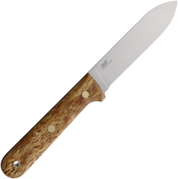 Brisa Kephart 115 Curly Birch Wood 80CrV2 Carbon Steel Fixed Blade Knife 273