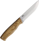 Brisa Trooper 115 Curly Birch Wood 80CrV2 Carbon Steel Fixed Blade Knife I304