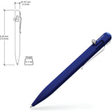 Bastion EDC Blue 6061-T6 Aluminum Bolt Action Writing Pen w/ Pocket Clip 249L