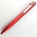 Bastion EDC Red 6061-T6 Aluminum Bolt Action Writing Pen w/ Pocket Clip 249R