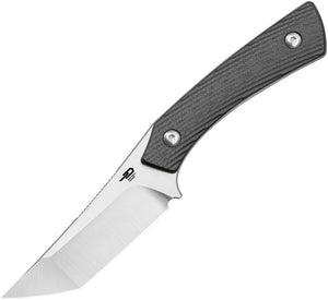 Bestech Knives Step Black G10 D2 Steel Fixed Blade Knife w/ Belt Sheath FK06A