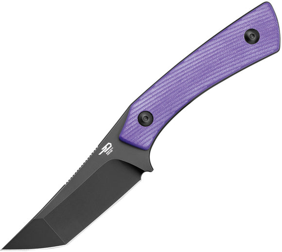 Bestech Knives Step Purple G10 D2 Steel Fixed Blade Knife w/ Belt Sheath FK06C