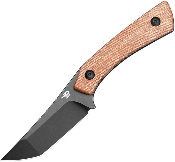 Bestech Knives Step Brown Micarta D2 Steel Fixed Blade Knife w/ Belt Sheath FK06D
