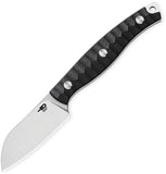 Bestech Knives Heidi Blacksmith 3 Black G10 14C28N Sheepsfoot Fixed Blade Knife FK07A