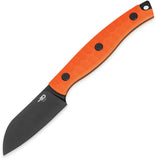 Bestech Knives Heidi Blacksmith 3 Orange G10 14C28N Sheepsfoot Fixed Blade Knife FK07B