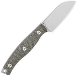 Bestech Knives Heidi Blacksmith 3 Green Micarta 14C28N Sheepsfoot Fixed Blade Knife FK07C