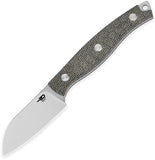 Bestech Knives Heidi Blacksmith 3 Green Micarta 14C28N Sheepsfoot Fixed Blade Knife FK07C