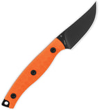 Bestech Knives Heidi Blacksmith 3 Orange G10 14C28N Trailing Pt Fixed Blade Knife FK08B