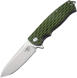 Bestech Grampus G10 Linerlock Green D2 Tool Steel Folding Drop Blade Knife G02B