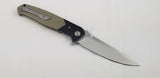 Bestech Knives Swordfish Linerlock G10 Black & Tan Folding Blade Knife G03B