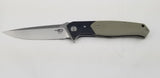 Bestech Knives Swordfish Linerlock G10 Black & Tan Folding Blade Knife G03B