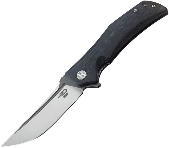 Bestech Scimitar G10 Linerlock Black Handle Folding Clip Point Blade Knife G05A2
