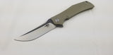 Bestech Knives Scimitar Tan G10 Beige Linerlock Folding Clip Blade Knife G05C2