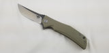 Bestech Knives Scimitar Tan G10 Beige Linerlock Folding Clip Blade Knife G05C2