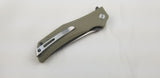 Bestech Knives Scimitar Tan G10 Beige Linerlock Folding Clip Blade Knife G05C2