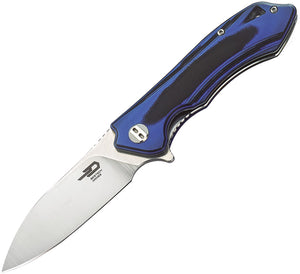 Bestech Knives Beluga Blue Black G10 D2 Steel Stonewash Folding Knife G11G2