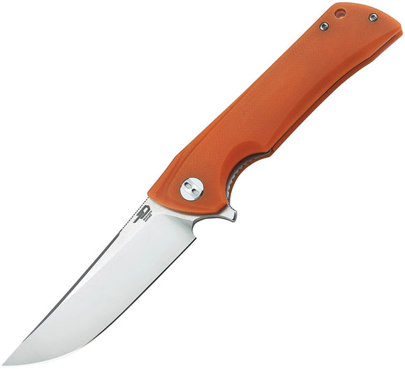 Bestech Knives Paladin Linerlock Orange Handle Stainless D2 Folding Knife G13C1