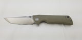 Bestech Knives Paladin Linerlock Beige G10 Folding D2 Steel Tanto Knife G16B1