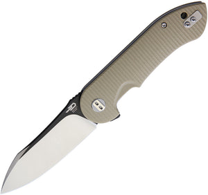 Bestech Knives Torpedo Tan G10 D2 Steel 2-Tone Drop Pt Folding Knife G17B2