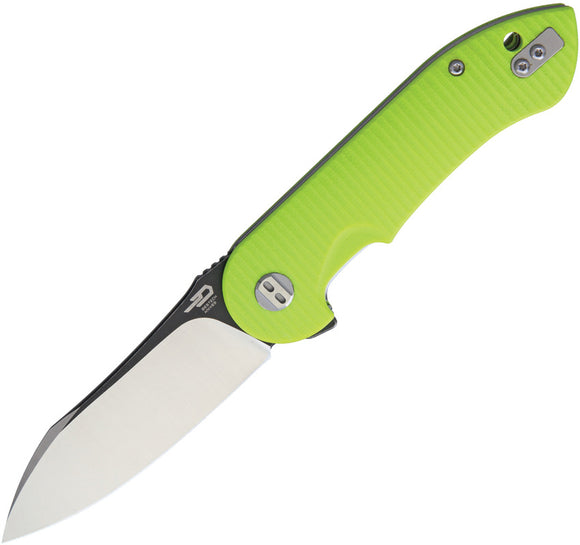 Bestech Knives Torpedo Green G10 D2 Steel 2-Tone Drop Pt Folding Knife G17C2