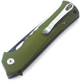 Bestech Knives Muskie Green G10 Folding D2 Steel Pocket Knife G20B2