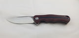 Bestech Knives Bobcat Linerlock Black/Red G10 Folding D2 Steel Knife G22C1