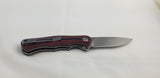 Bestech Knives Bobcat Linerlock Black/Red G10 Folding D2 Steel Knife G22C1
